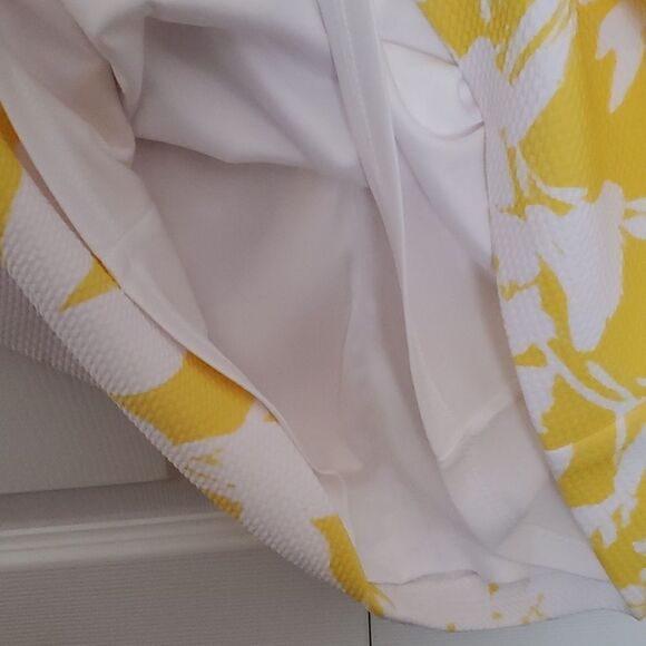 NWOT Jessica J Howard Floral Stretch Textured Lace Trim Neck Sheath Dress Size 6 - Picture 8 of 8